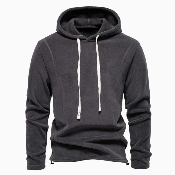 New Mens Long-sleeve Hoodie With A Stand-up Collar And A Half-zip