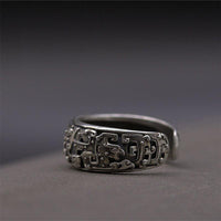 Divine Beasts, Gluttonous, Lucky, Transport, Evil, Non-fading Ring, Domineering Hipster, Retro, Old, Opening, Adjustable