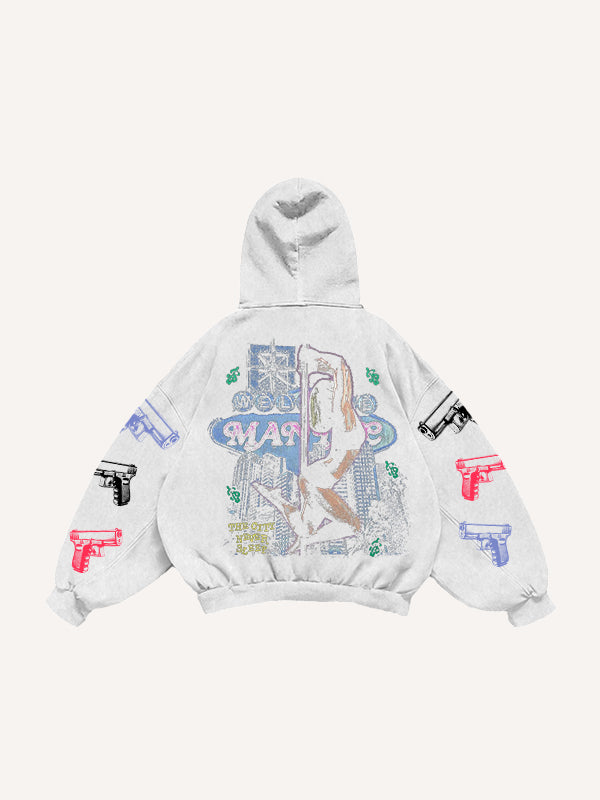 Fashion Casual Printed Polyester Sweater