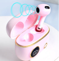 Binaural Sports Mini Cute Semi-in-ear Digital Display Headphones