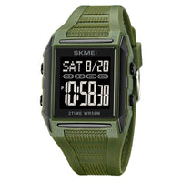 Lightweight Waterproof And Luminous Square Electronic Sports Watcha Classic And Stylish Choice