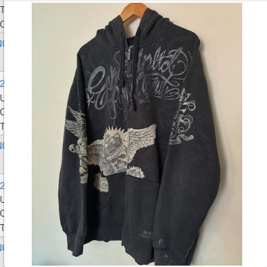 Hooded Jacket With A Bow Print