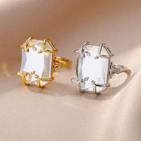 Zircon Niche Fashion, Heart-shaped Ring, Light Luxury Jewelry