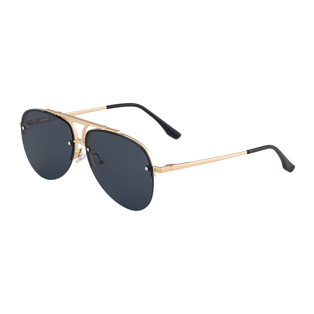Mens Fashion Metal Half-Frame Sunglasses