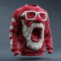 Flannel Top Christmas Crew-neck Top