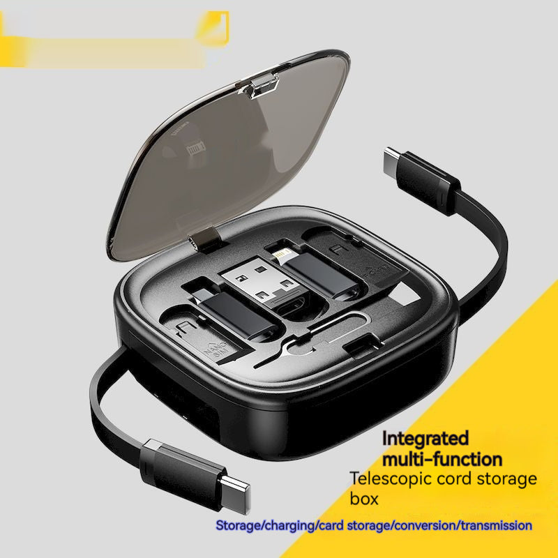 Data Cable Flexible Wire Storage 60W Fast Charging Multi-function Mobile Phone Charging Interface Box