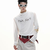 Niche Mesh Ice-feeling Slim Bottoming Shirt
