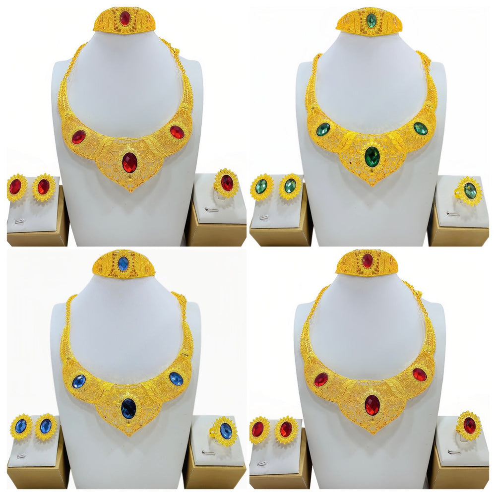 Women's Fashionable Golden New Jewelry Set Decorations