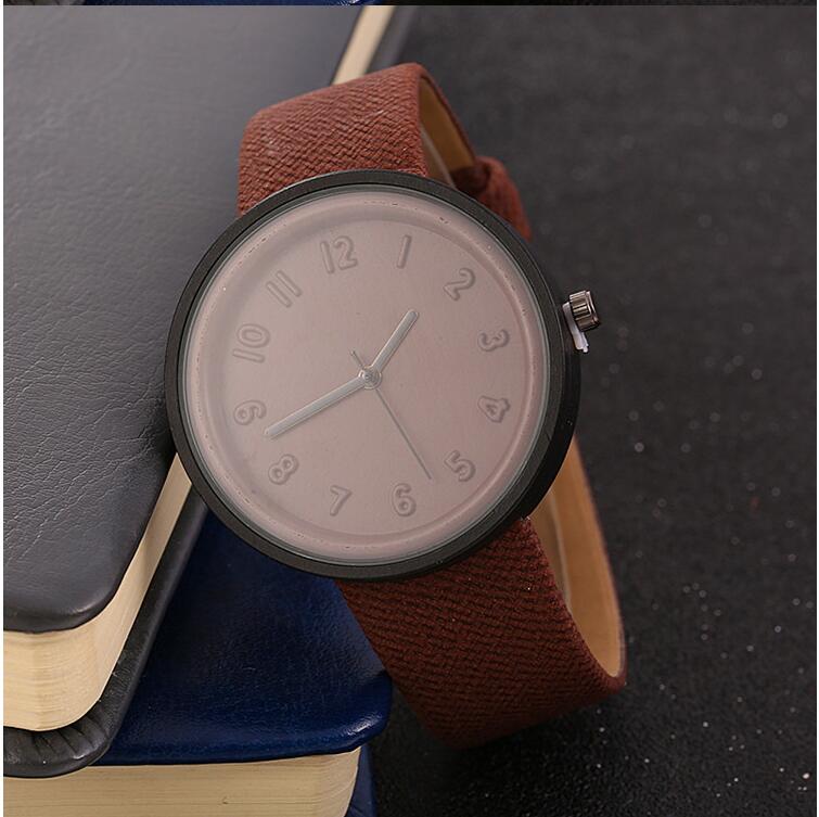 Women Denim Style Quartz Watch Fashion Printed Belt Wristwatch