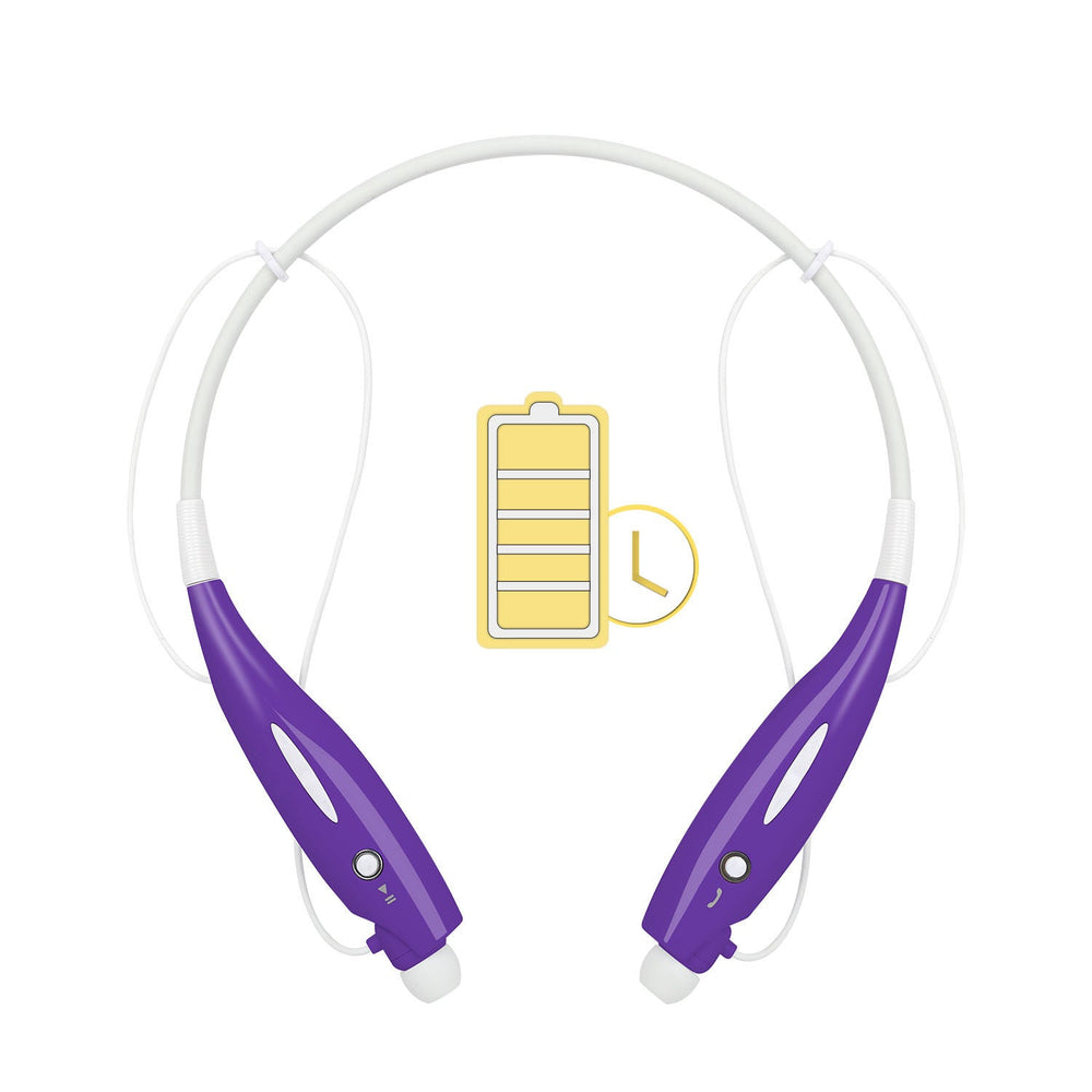 Wireless Stereo Headsets Sport Neckband Headphones In-ear Magnetic IPX4 Waterproof Earbuds With Built-in Mic Call Vibrate Alert Number Broadcast Running Gym