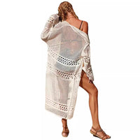 Cross-border AliExpressEbay New SpringsuSpring Summermmer Hollow-out Knitted Cardigan Crocheted Outerwear For Export Beach Sun Protection Dress