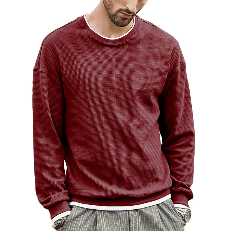 Solid Color European And American Men's Loose T-shirt