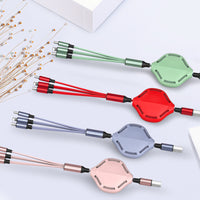Flexible And Fast Charging Three-in-one Liquid Soft Rubber Data Cable