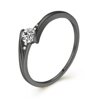 Mens Gold Alloy Round Engagement Ring