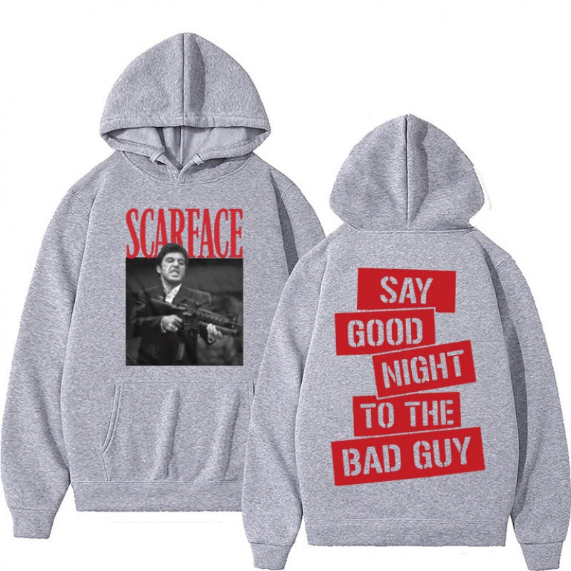 Polyester Scarface Hoodie Tony Montana Big Guns