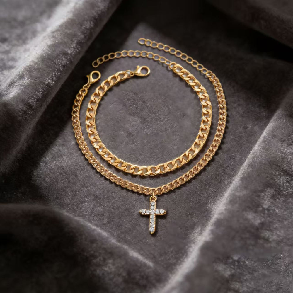 Womens Minimalist Cuban-link Bracelet