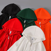 Fleece-lined Zip-up Hoodie With A Hood