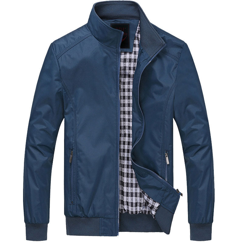 Men's New Jacket Slim Stand Collar Casual