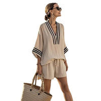 Women's Oversized Summer Top & Shorts 2-Piece Set