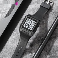 Lightweight Waterproof And Luminous Square Electronic Sports Watcha Classic And Stylish Choice
