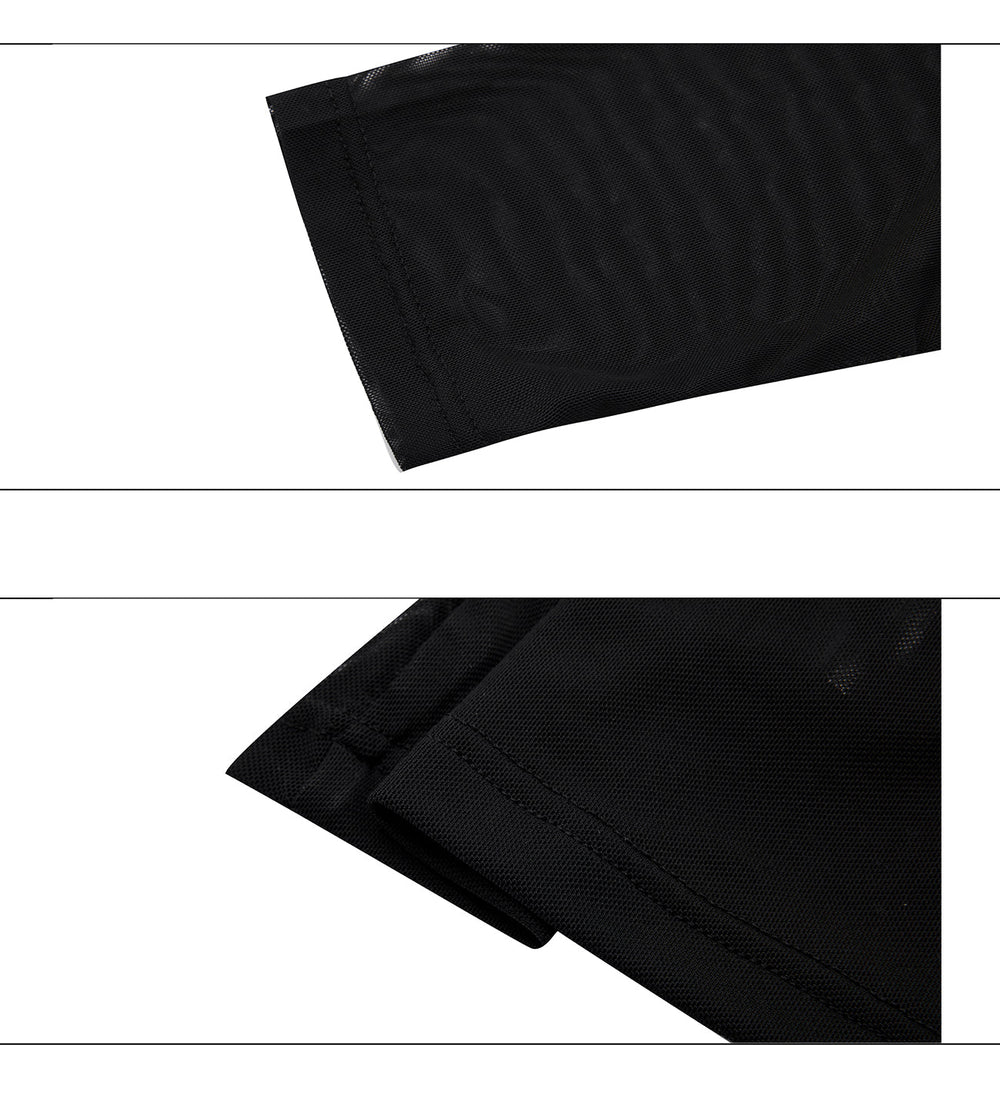Niche Mesh Ice-feeling Slim Bottoming Shirt