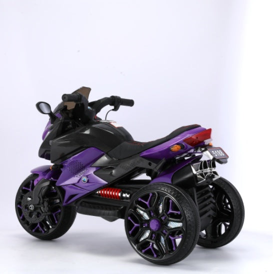 Kids Motorcycle Ride-On Motorcycle 3-Wheels Battery Powered Motorbike Rechargeable 12 V Kids Ride On Toy With PU Seat Training Wheels Manual Throttle Drive By Hand Lighting Wheels