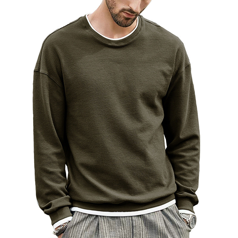 Solid Color European And American Men's Loose T-shirt