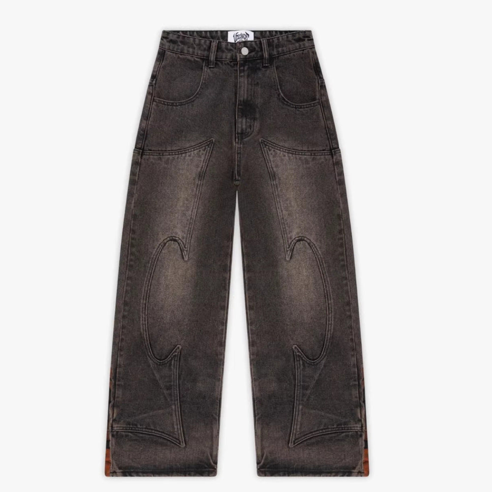 Retro American-style Heavy-stitch Embroidered Jeans For Men