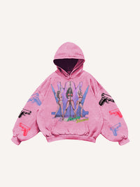 Fashion Casual Printed Polyester Sweater