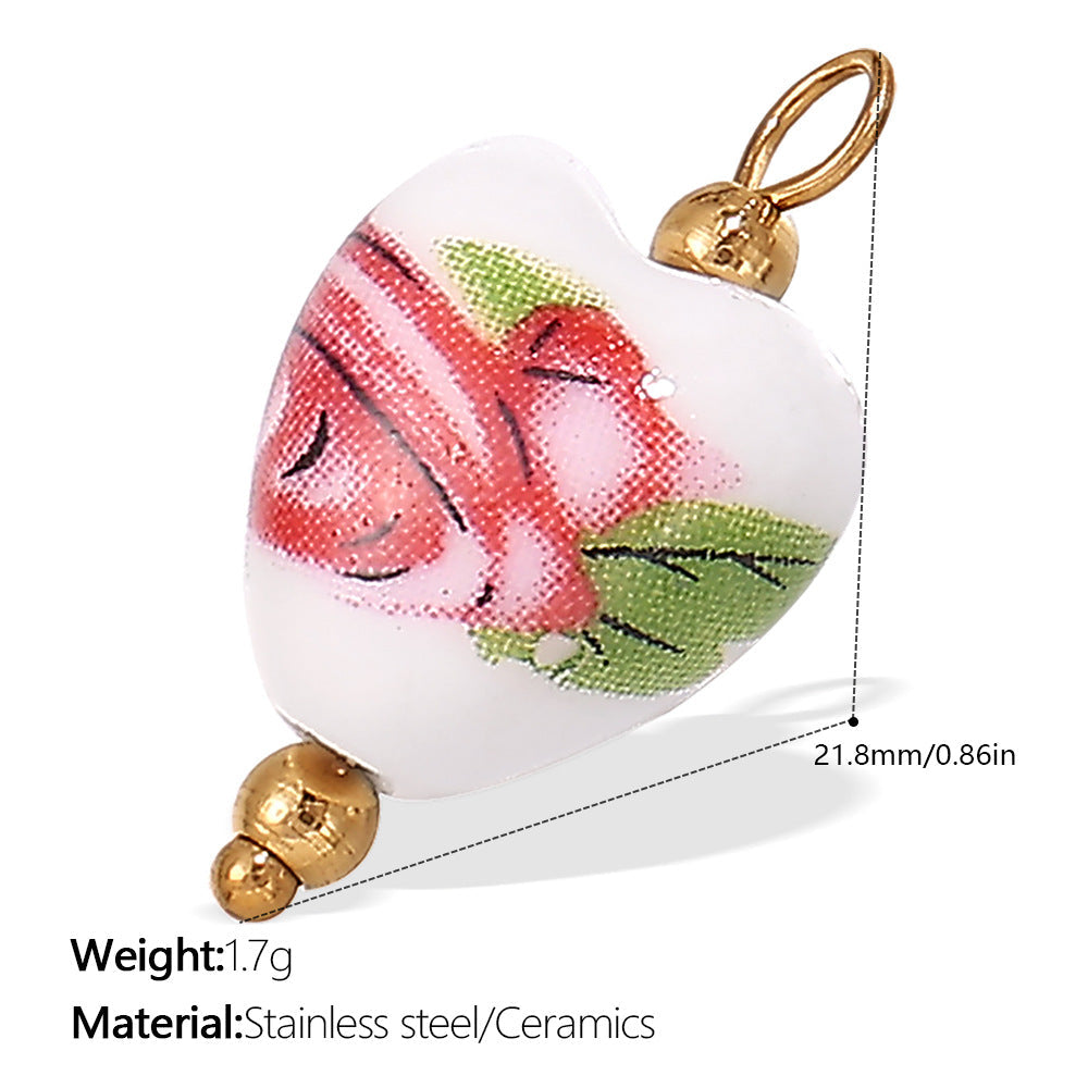 Fresh-style From The Ocean Collection Stainless Steel Pendant Necklace With 18K Gold Plating