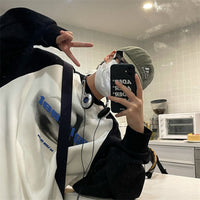 Virtual Shadow Printed Letter Long-sleeved Sweater