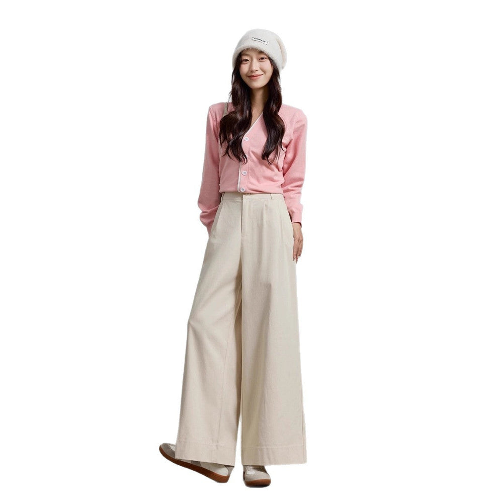 Korean-style Relaxed Simple Figure-flattering Casual Pants