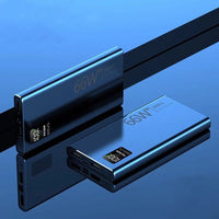 30000mAh 66W Portable Power Bank - Fast Charging USB LCD External Battery Charger For Smartphones, High Capacity Compatible