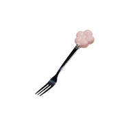 Creative SUNFLOWER Stainless Steel Fruit Fork Ceramic Storage Tank Kitchen Gadgets