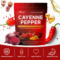 Chili Pepper Softgel Supplement To Support Leg Vein, Heart, And Vascular Health. Contains Vitamins C, D3, And K2, As Well As Extracts Of Grape Seed, Hawthorn, Cinnamon, And Beetroot 240 Softgels