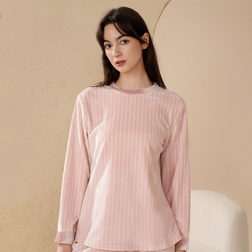 Coral Velvet Pajamas Women's Autumn And Winter Velvet Thickening Outfit