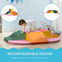 6-Pieces Foam Climbing Blocks for Toddlers 1-3 Years, Soft Play Set for Climb and Crawl, Assorted
