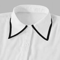 Women's Solid Color Tie-Front Long Sleeve Shirt