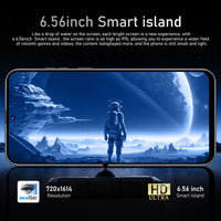 30 Pro Unlocked Phones, 6GB 128GB Smartphone, 6.5inch HD Screen Cell Phone, Android 14.0, 6800mAh Large Battery Mobile Phone, Dual SIM, Face ID, GPS