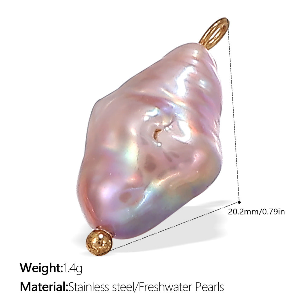 Fresh-style From The Ocean Collection Stainless Steel Pendant Necklace With 18K Gold Plating