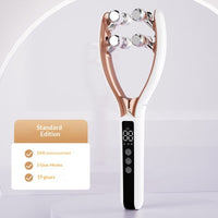 Electric V-Roller Facial Massager with Red & Blue Light