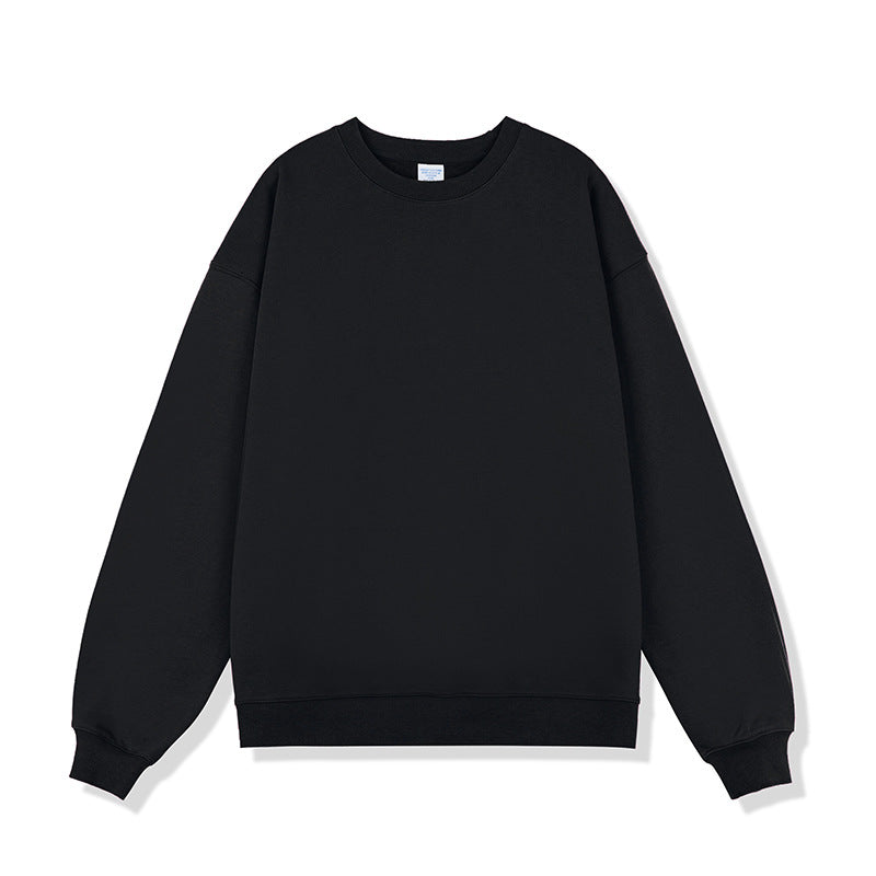 Solid Color Round Neck Men's Sweater Heavy Thickening American Fashion Brand Loose
