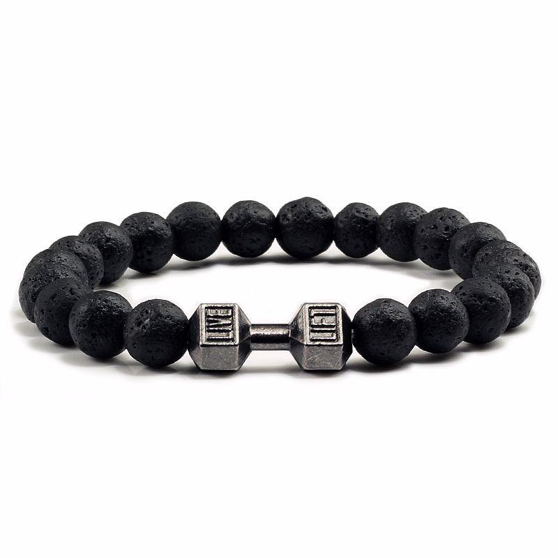 Black Lava Volcanic Stone Beads Bracelet – Men & Women
