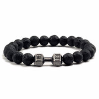 Black Lava Volcanic Stone Beads Bracelet – Men & Women