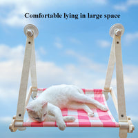Durable Wooden Cats Hammock Pet Mat Comfortable Sun Seat Cats Beds Cat Climbing Frame Pets Accessories Cat Window Hammock Mats