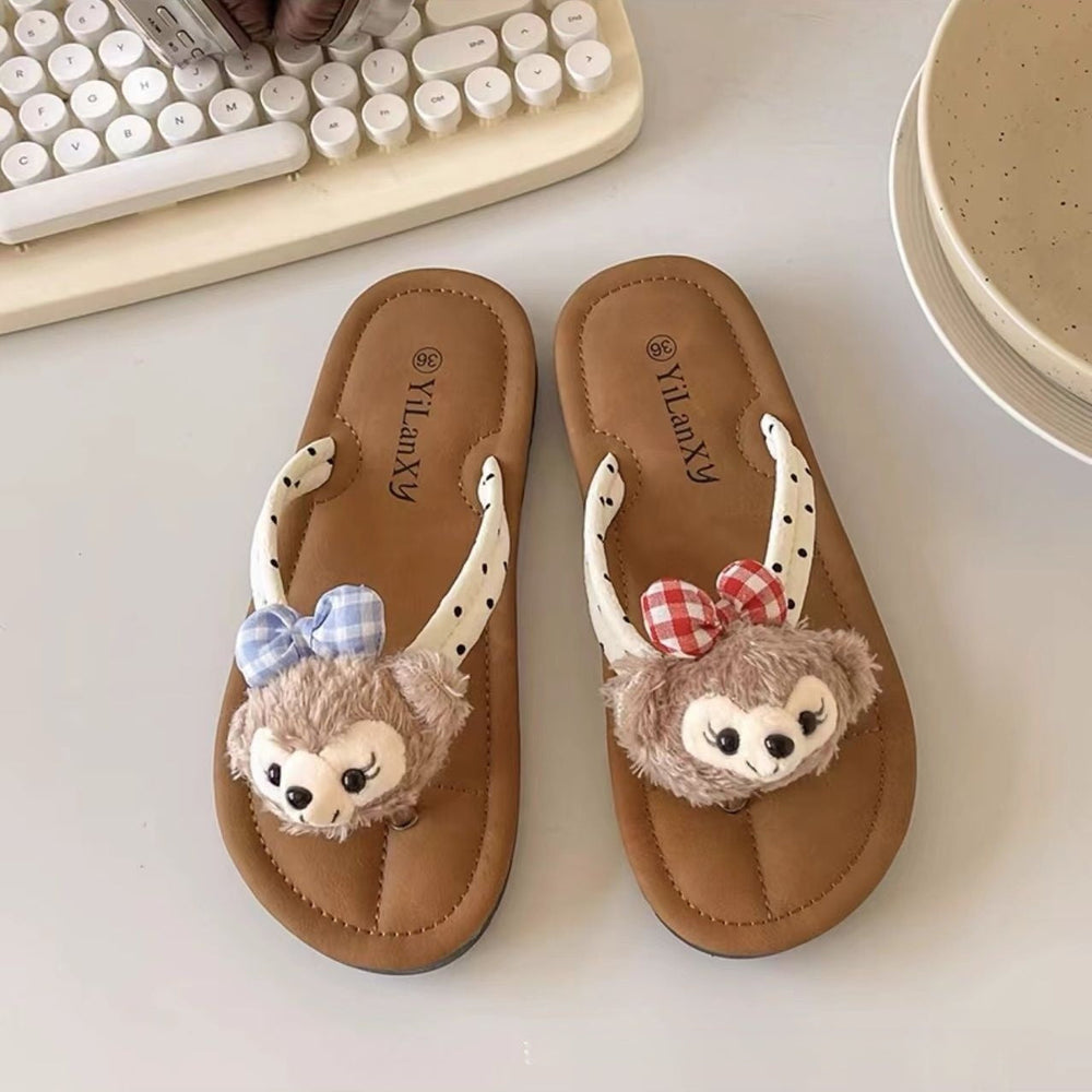 Cute Herringbone Non-slip Summer Outdoor Instagram-style Flip-flops Fashionable Soft-soled Beach Slippers