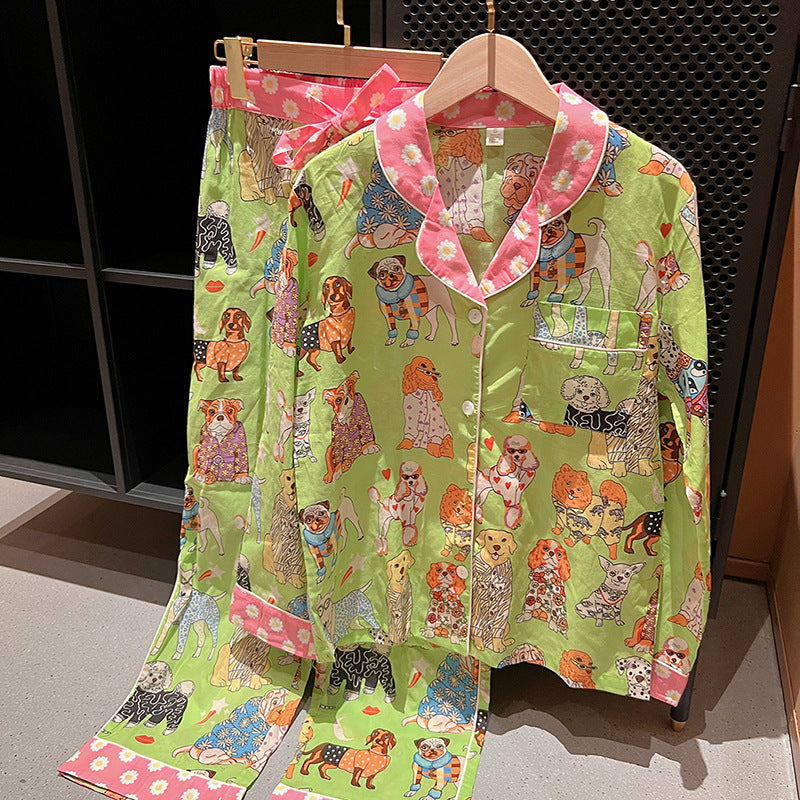 Two-piece Long-sleeved Household Clothes Women Can Go Out Loose