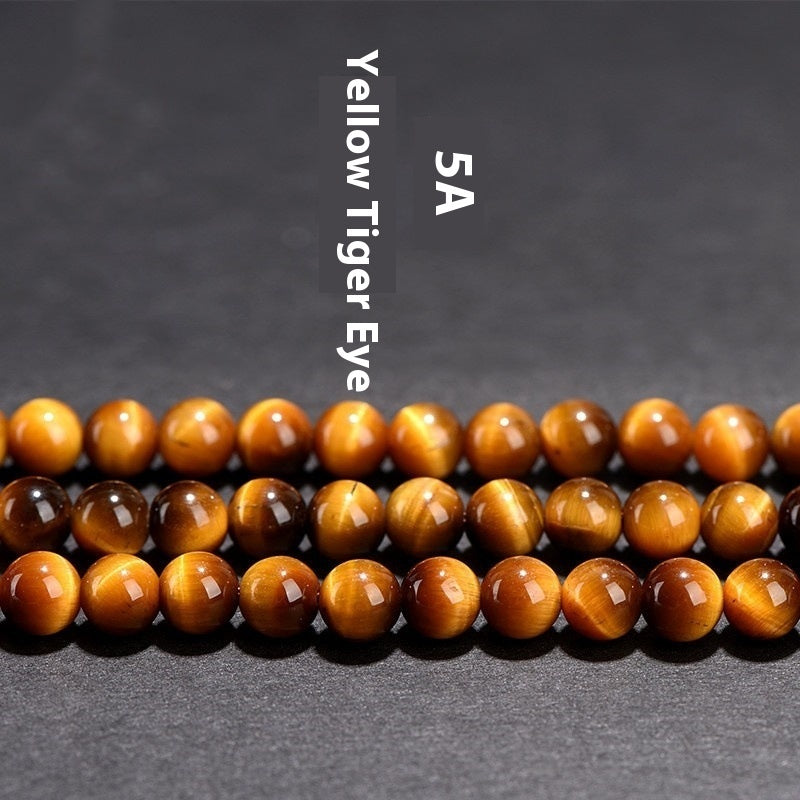 Natural Yellow Tiger's Eye Loose Beads Round Beads DIY Accessories Semi-finished Products