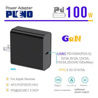 Pd100W W Gallium Nitride European Standard Single-port Adapter Camera Computer Equipment Fast Charging
