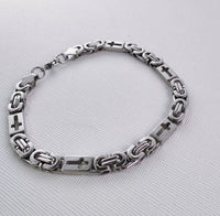 Stainless Steel Cross-link Flat-link Chain Handcrafted Chain Bracelet Necklace, And Accessory